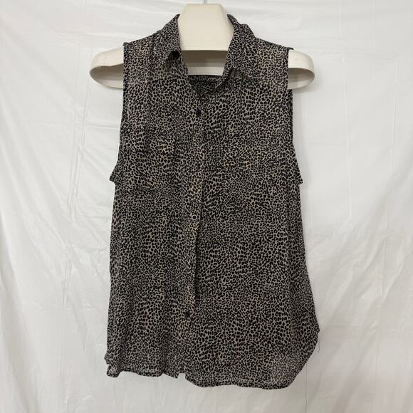 torrid Tops - Torrid semi sheer leopard print blouse tank